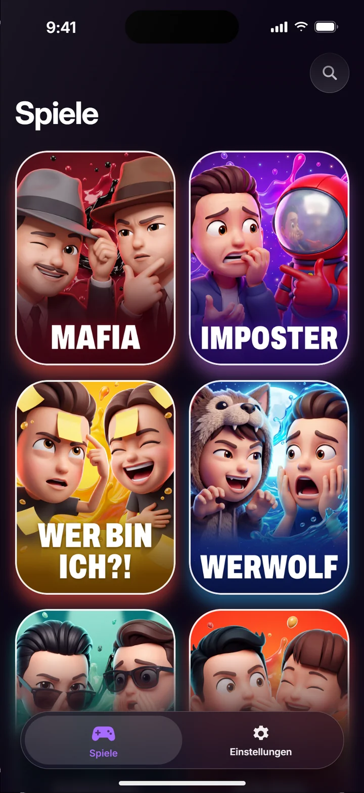 Die 15 Spiele im Splash It Katalog