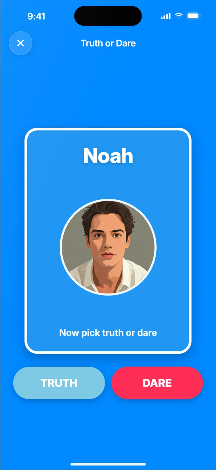 Truth or Dare: view from the app